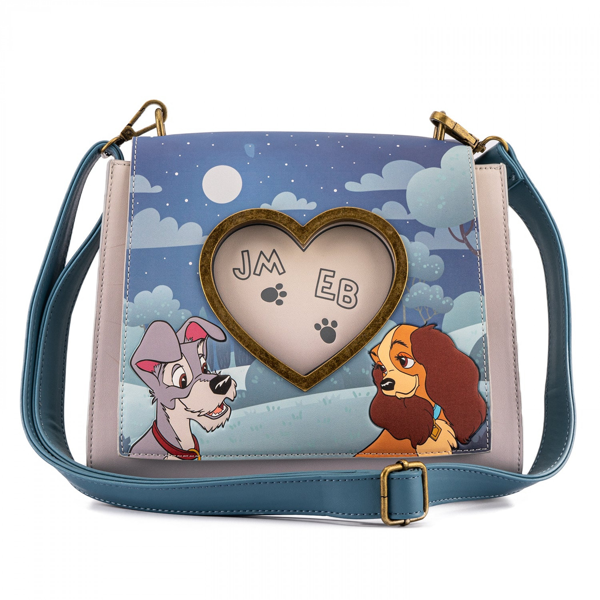 Disney Lady and the Tramp Wet Cement Paw Print Purse By Loungefly